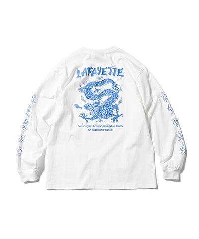 Lafayette Wo Dragon Pocket L/S Tee White