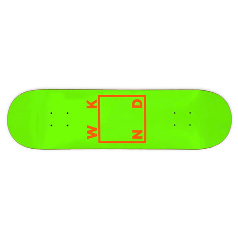 WKND Skateboards Logo Green/Orange Deck With Grip Tape (In Store Pickup Only)