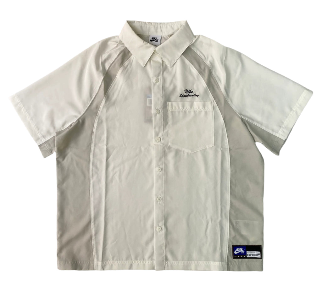 Nike SB Dri-FIT Woven S/S Bowler Shirt HJ2959-133 Sail/Light Bone/Black (In Store Pickup Only)