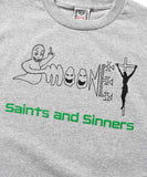 Saints & Sinners x Mooney Sp Ghost & Mooney Logo S/S Tee Heather Grey