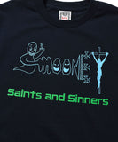 Saints & Sinners x Mooney Sp Ghost & Mooney Logo S/S Tee Navy