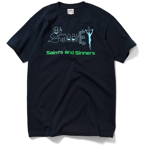 Saints & Sinners x Mooney Sp Ghost & Mooney Logo S/S Tee Navy