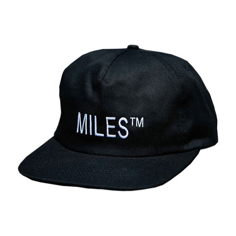 Miles Logo Hit 5 Panel Hat Black
