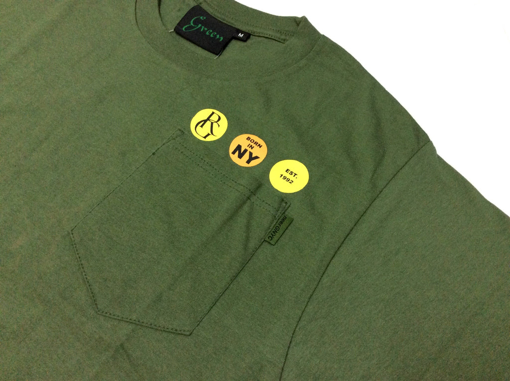 Green Subway Pocket S/S Tee Army Green