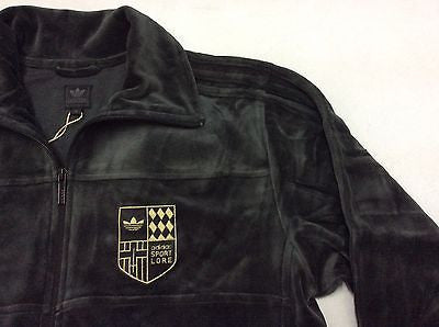 Adidas Skateboarding Shield Velour Track Top Black Style