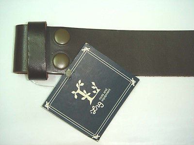 Lifted Research Group (L-R-G) Black Leather Belt With Gold Color