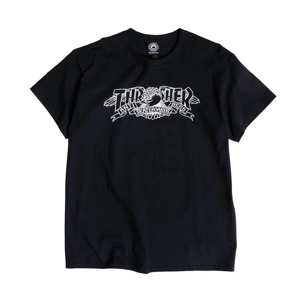 Thrasher X Anti Hero Mag Banner S/S Tee Black