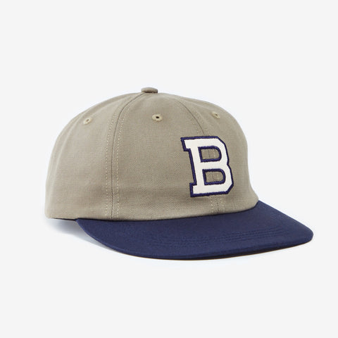 Belief NYC League 6 Panel Hat Taupe/Navy
