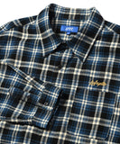 Lafayette Script Logo Plaid Flannel L/S Shirt Blue