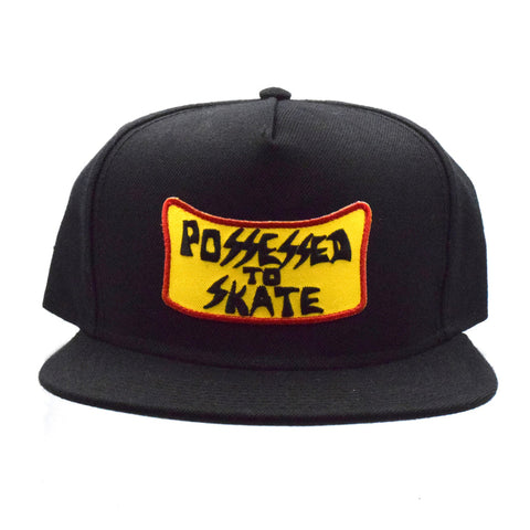 Dogtown x Suicidal Skates Possessed to Skate Patch Snapback Hat Black