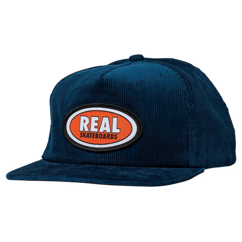 Real Skateboards Oval Snapback Hat Navy/Red