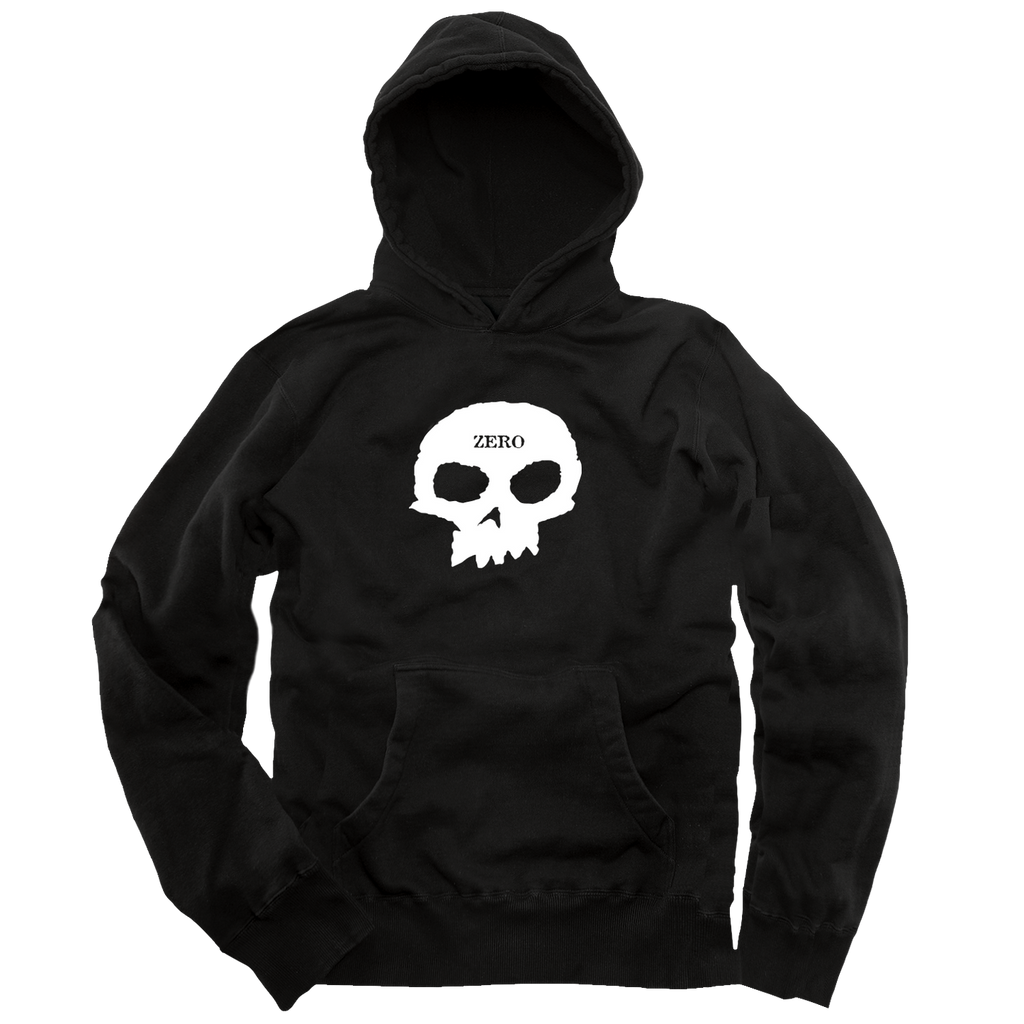 Zero Single Skull Pullover Hoodie Black