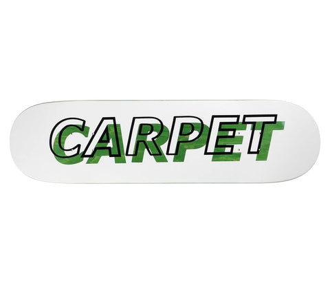 Carpet Misprint White/Green Deck 8.1” With Grip Tape (In Store Pickup Only)