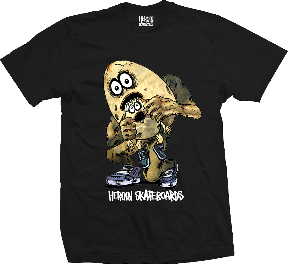 Heroin Skateboards Egg Eater S/S Tee Black