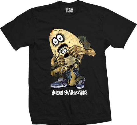 Heroin Skateboards Egg Eater S/S Tee Black