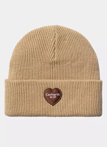 Carhartt WIP Heart Patch Beanie Dusty H Brown