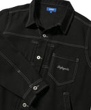 Lafayette Cotton Twill Trucker Jacket Black