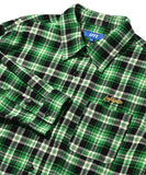 Lafayette Script Logo Plaid Flannel L/S Shirt Green