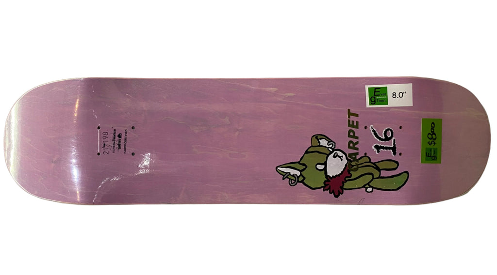 Carpet Teddy Bear Purple Deck 8” With Grip Tape (In Store Pickup Only)