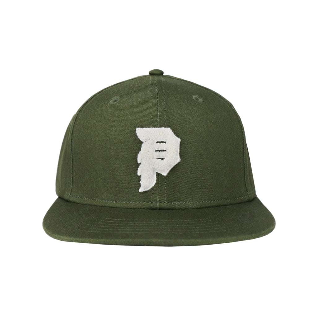 Primitive Skateboard Dirty P Chenille Snapback Hat Forest Green