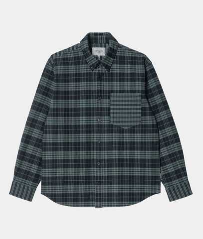 Carhartt WIP Winger L/S Shirt Winger Check, Eucalyptus (In Store Pickup Only)