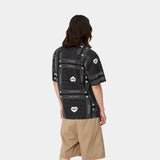 Carhartt WIP Heart Bandana S/S Shirt Heart Bandana AOP, Black (In Store Pickup Only)