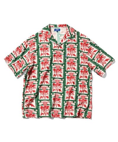 Lafayette Weiser Allover Pattern S/S Shirt Green