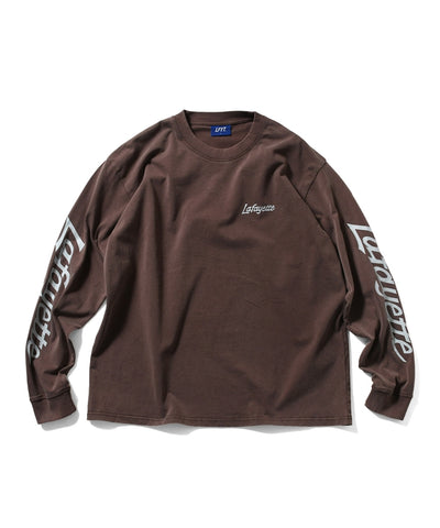 Lafayette Sleeve Logo Washed L/S Tee Brown