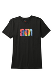 AM Aftermidnight NYC Tie Dye AM Logo S/S Tee Black