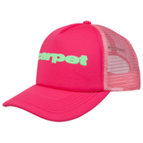 Carpet Puff Trucker Hat Pink