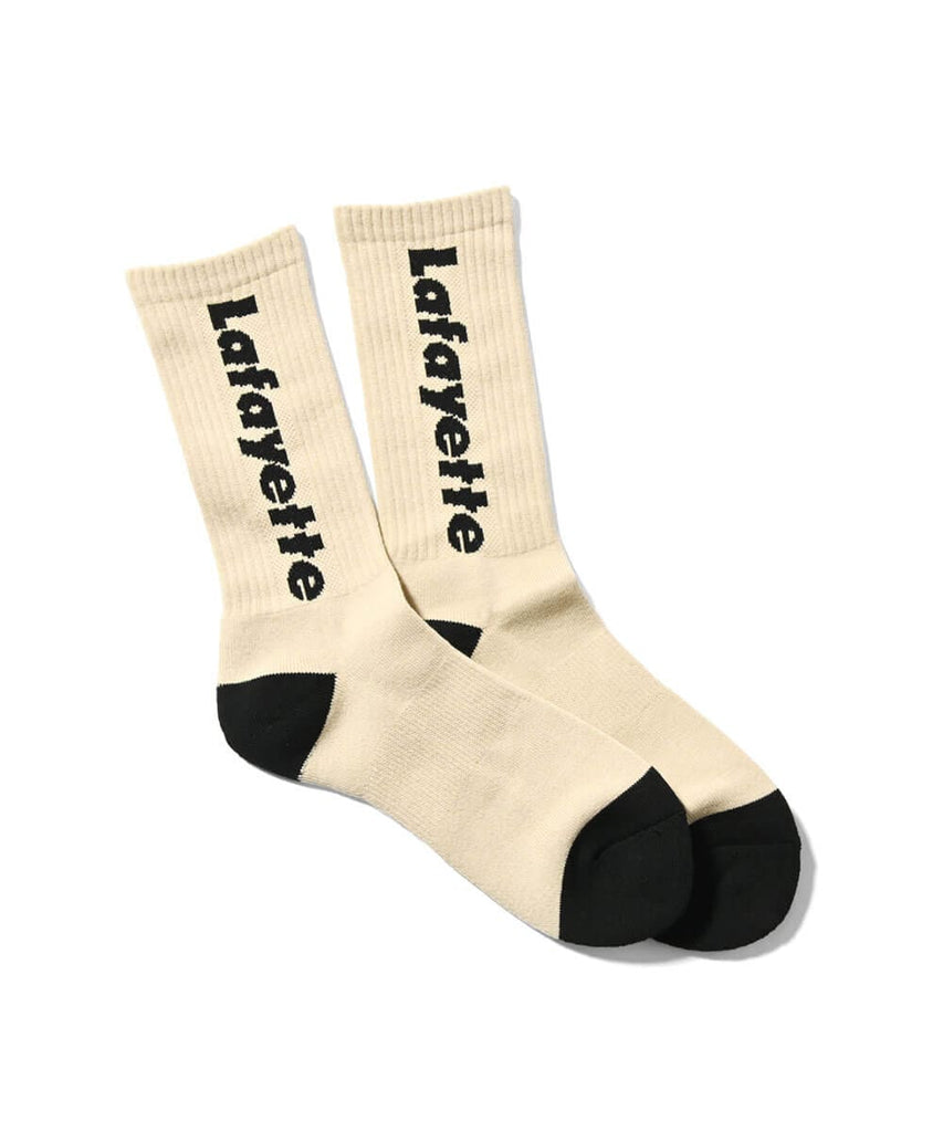 Lafayette Logo Crew Socks Natural