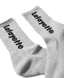 Lafayette Logo Crew Socks Heather Grey