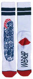 Darkroom Angel Dust Socks White/Red