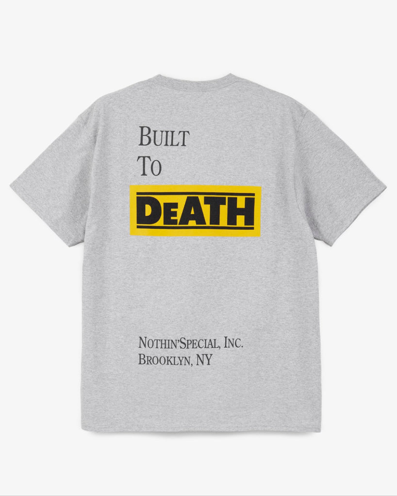 Nothin’ Special Built To Death S/S Pocket Tee Heather Grey