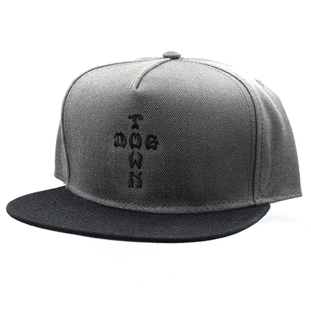 Dogtown Cross Letters Snapback Hat Grey/Black