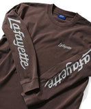 Lafayette Sleeve Logo Washed L/S Tee Brown