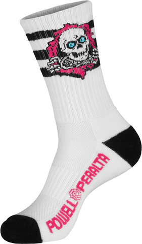 Powell Peralta Ripper Stripes Socks Pink/Black/White