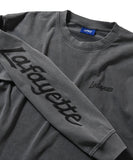 Lafayette Sleeve Logo Washed L/S Tee Grey