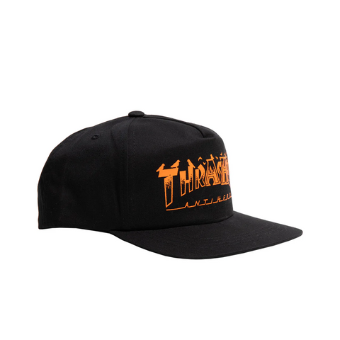 Thrasher X Anti Hero Pigeon Mag Snapback Hat Black