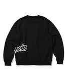 Lafayette Side Printed Script Logo Crewneck Sweat Black