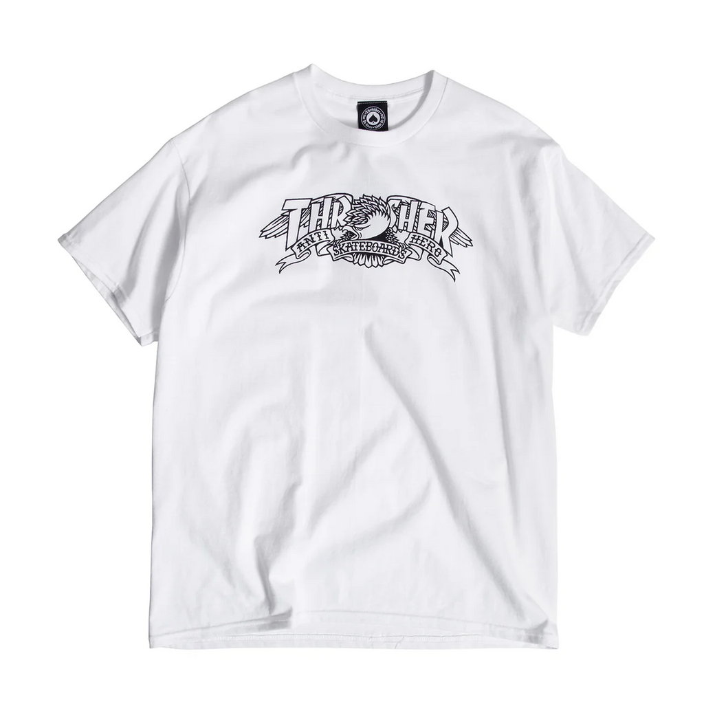 Thrasher X Anti Hero Mag Banner S/S Tee White