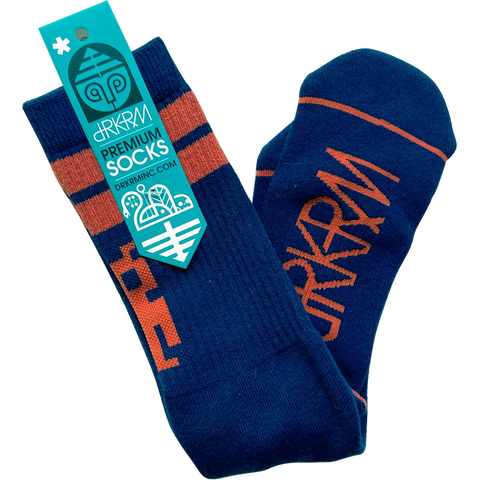 Darkroom Invader Crew Socks Navy/Orange