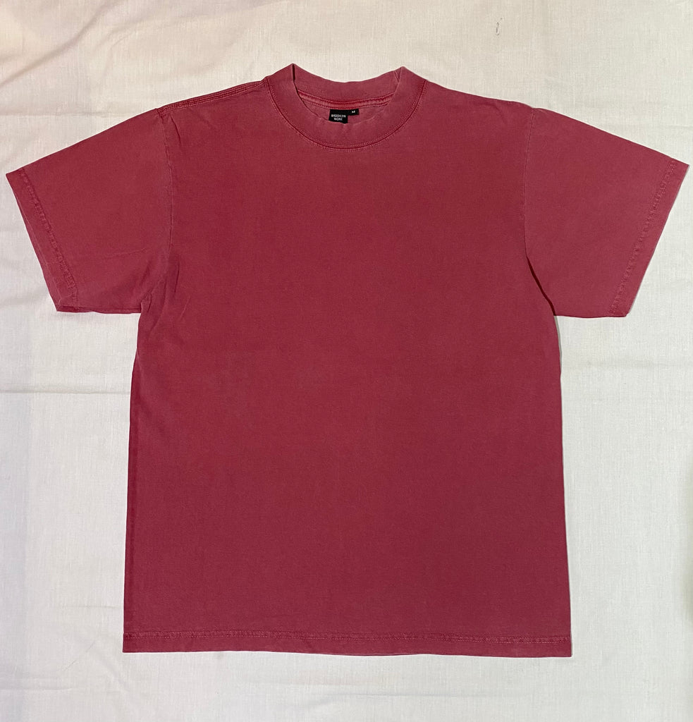 Brooklyn Work T101 7.5 oz Heavyweight Garment Dye S/S Tee Clay Red