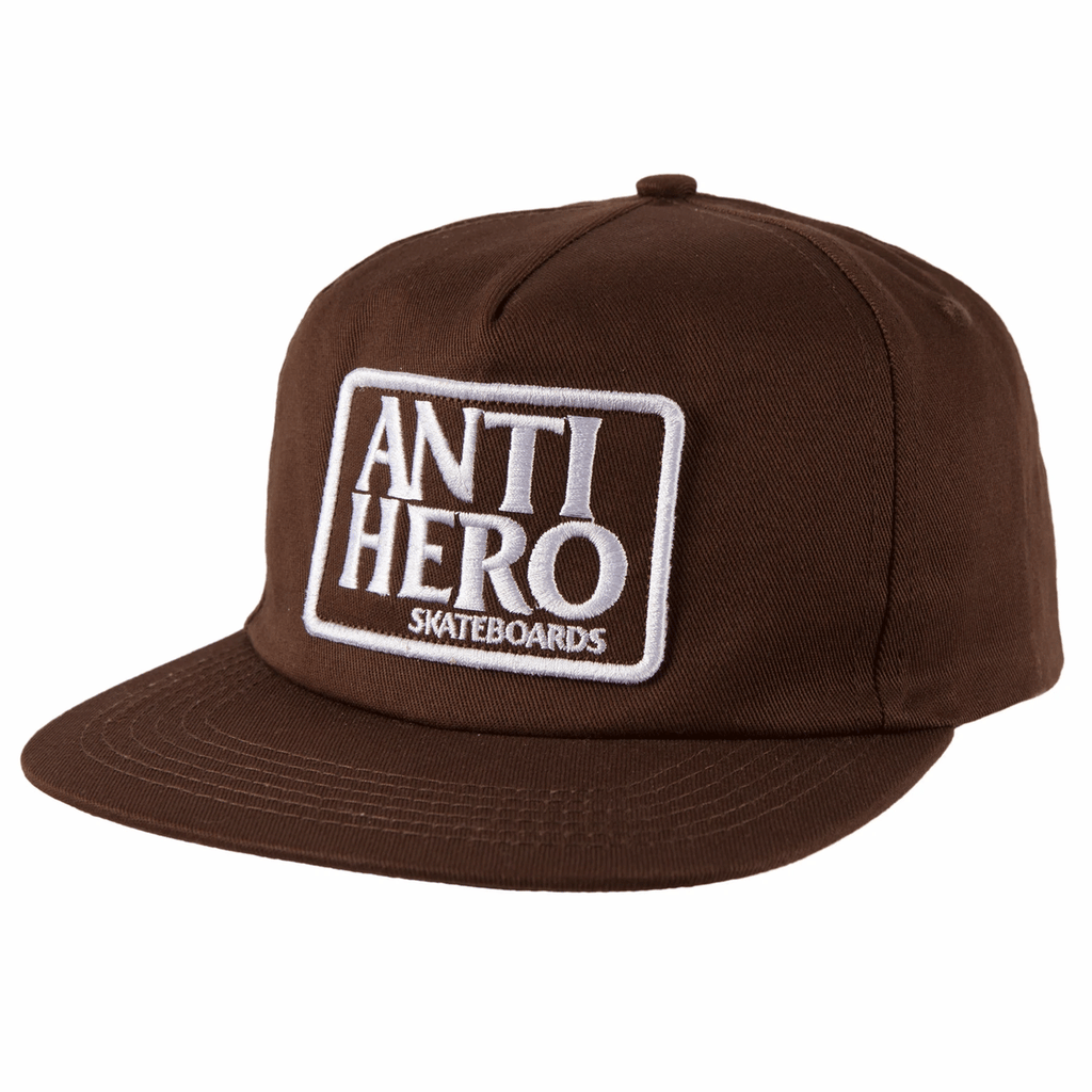 Anti Hero Reserve Patch Snapback Hat Brown/White