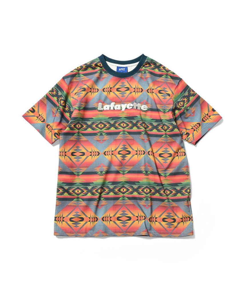 Lafayette Navajo Naitive Pattern Lafayette Logo S/S Tee Orange