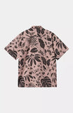 Carhartt WIP Woodblock S/S Shirt Woodblock Print, Glassy Pink (In Store Pickup Only)