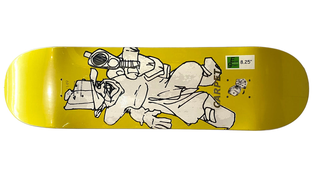 Carpet Shooter Yellow Deck 8.25” With Grip Tape (In Store Pickup Only)