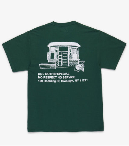 Nothin’ Special x PPL Brooklyn Store Front Logo S/S Tee Forest Green