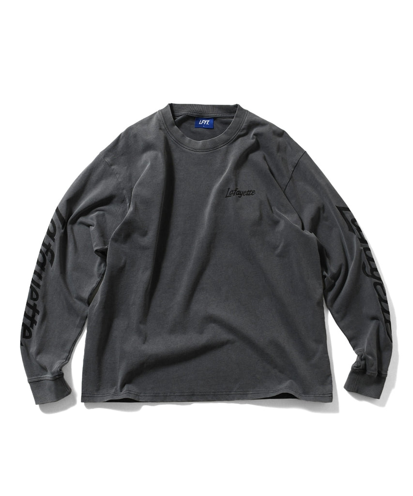 Lafayette Sleeve Logo Washed L/S Tee Grey