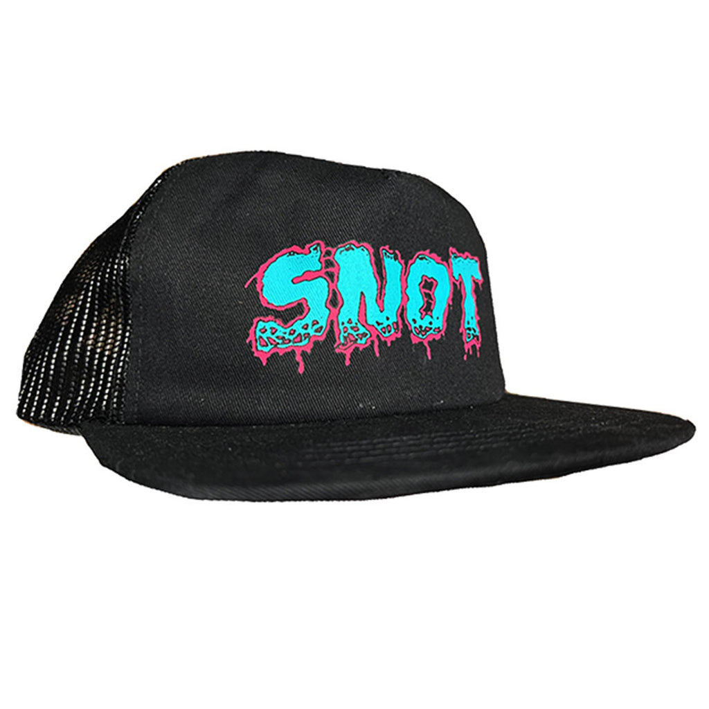 Snot Wheel Co. Meltdown Logo Trucker Hat Black